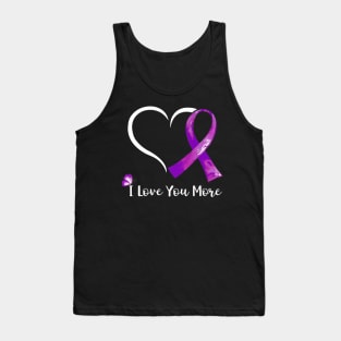 Heart Alzheimer Awareness Purple Ribbon I Love You More Tank Top